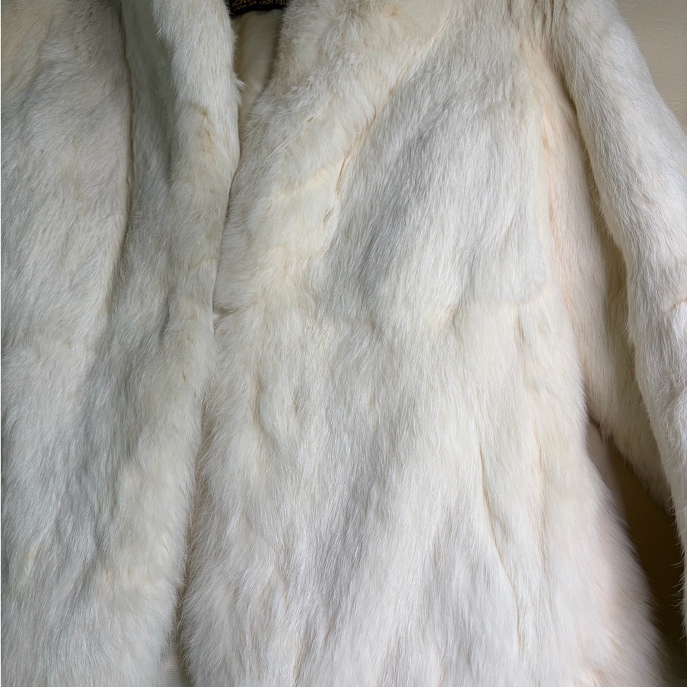 Vintage Dino Ricco Ivory Rabbit Fur Jacket | Lapin Fur Made in France | Size 13 - Picture 5 of 16